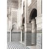 Modern Minimalistisch Islamische Architektur Wandkunst Poster Leinwanddruck Tür Blumenmalerei Heimdeko Hintergrundbilder Design