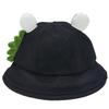 (Taglia unica, nero) Cappello a secchiello da donna con rana, Cappello da sole carino a cartoni animati con tesa larga, Cappellino estivo leggero