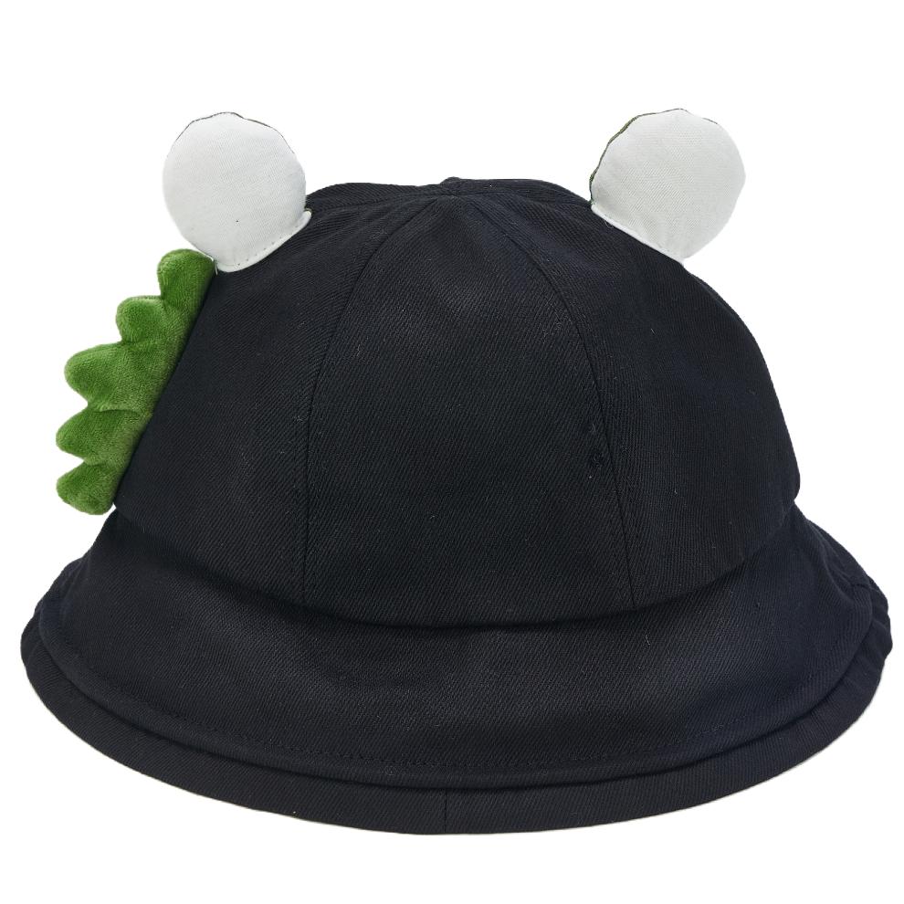 (Taglia unica, nero) Cappello a secchiello da donna con rana, Cappello da sole carino a cartoni animati con tesa larga, Cappellino estivo leggero