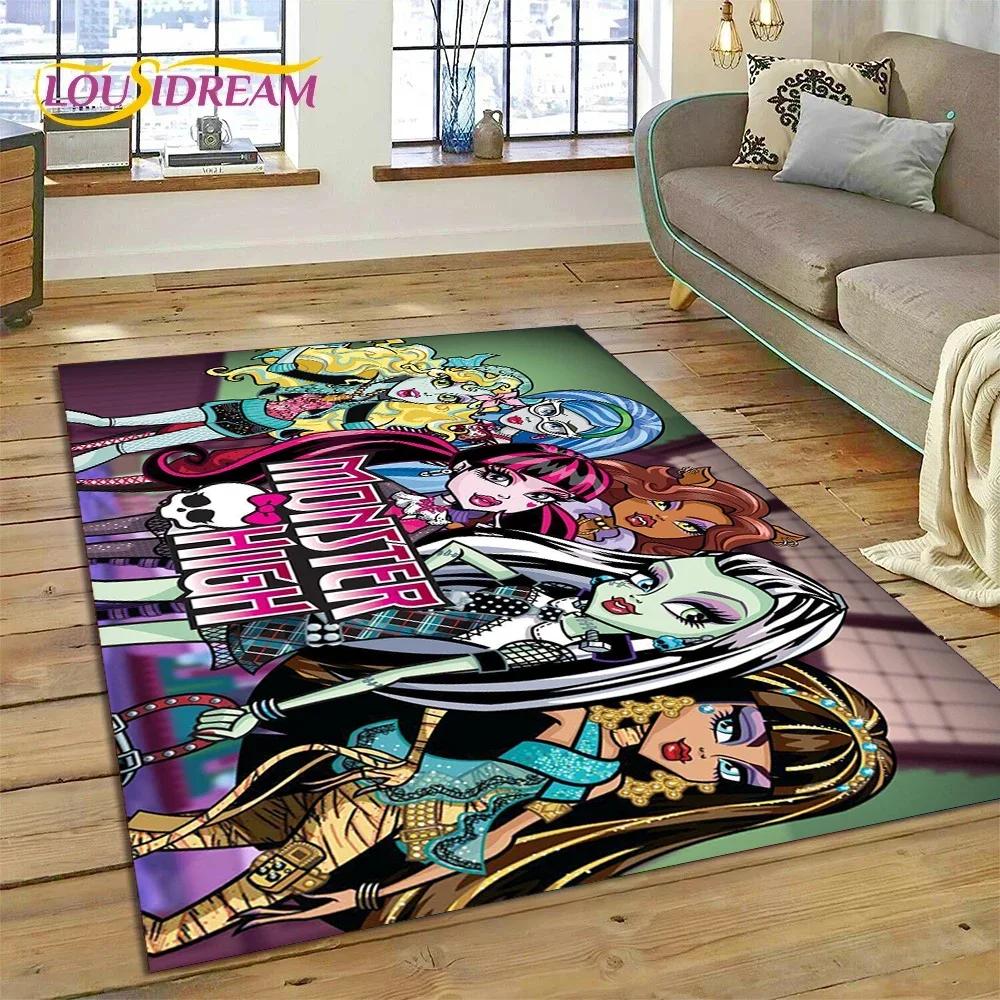 Cartoon Monster High Draculaura Vampire Carpet Rug for Bedroom Living Room Home Sofa Decoration,Child Game Large Decor Floor Mat