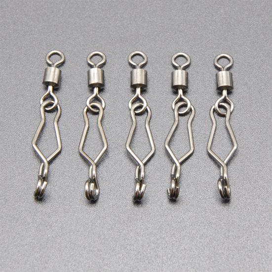 30Pcs Light Weight High Speed Reusable Lure Hook Connector High Strength Lure Bait Connector Outdoor Fishing