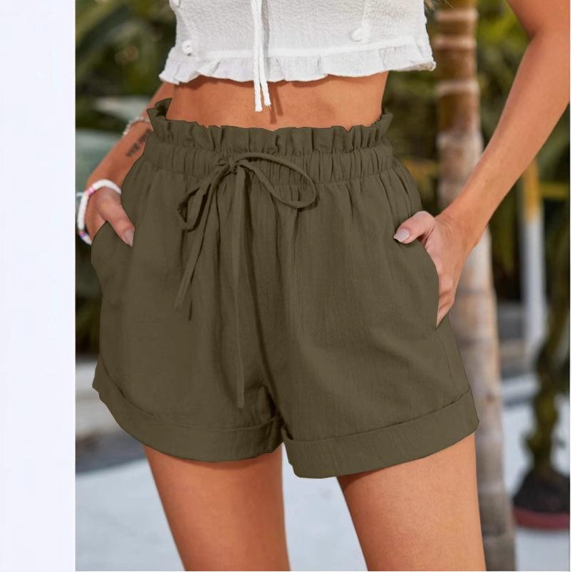 2023 Summer Women's Solid Color Loose Casual Fashion Shorts