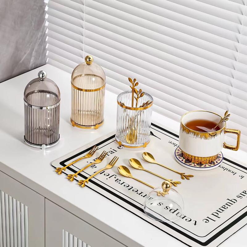 Porta cucchiaino da caffè e forchetta da dessert Utensile per la casa Organizzatore di posate Contenitore per alimenti Per centrotavola
