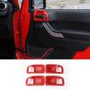 Rote Innen-Türgriff-Schalen-Dekorverkleidung für 4-türigen Jeep Wrangler JK 2011-17