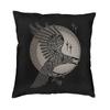 Viking Runes Thor Mjolnir Cushion Covers Soft Norse Valhalla Odin Pillow Case for Sofa Car Square Pillowcase 45cm 18Inch