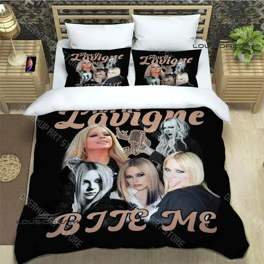 Singer AVRIL LAVIGNE Printed Bedding Sets Exquisite Bed Supplies Set Duvet Cover Bed Comforter Set Bedding Luxury Birthday Gift