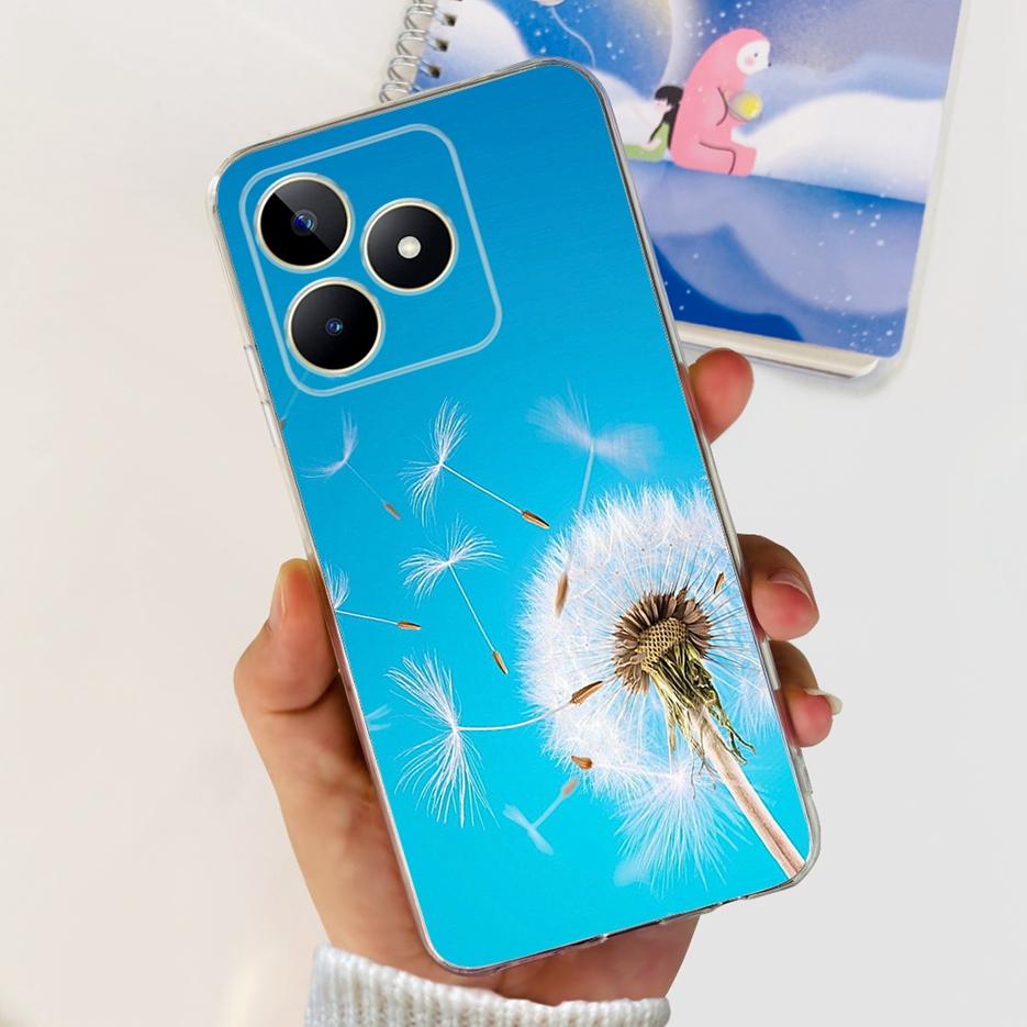For Realme Note 50 Case RMX3834 Cute Cat Painted Cover Soft Silicone Phone Case For Realme Note 50 Note50 Back Cover 6.74'' Bags