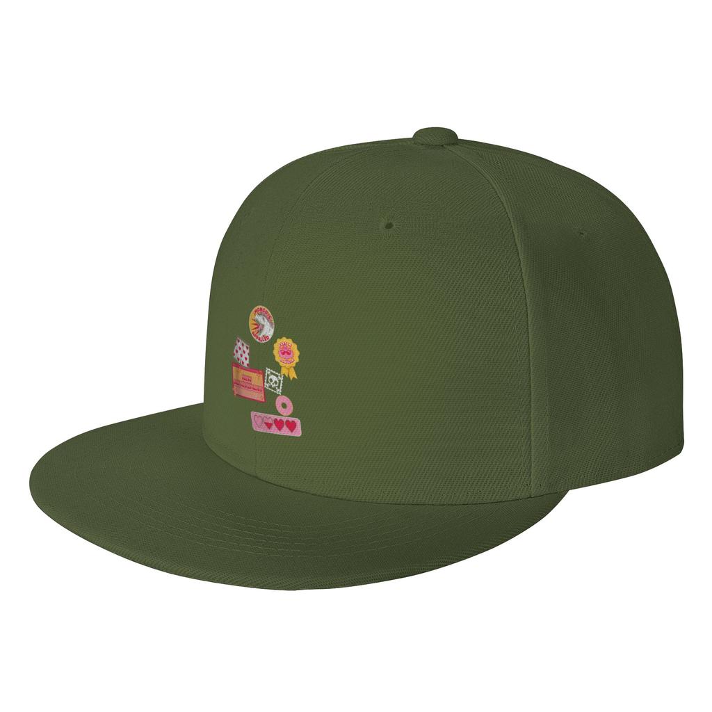 Fashion Colorful Sticker Collage LitRPG Book Flat Brim Sun Hat Street Cool Sport Cap