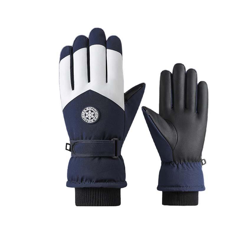 **Ski Gloves Men Women Fleece Lined Warm Outdoor Cycling Hiking Thickened Waterproof Windproof Cold-Proof Touchscreen Gloves**