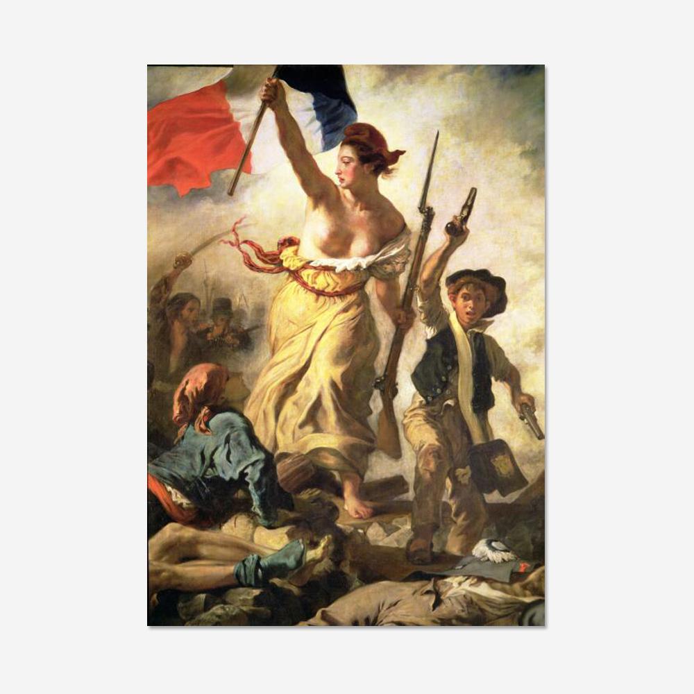Eugène Delacroix's Liberty Leading the People Posters and Prints Wall Art Canvas Painting for Living Room Home Decor No Frame