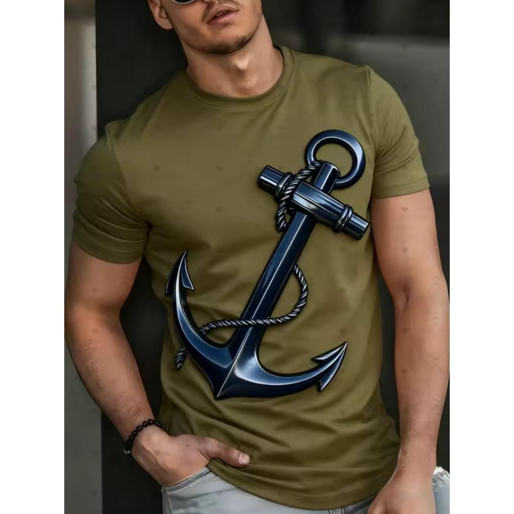 Neues Mode Herren Kurzarm 3D-Druck T-Shirt Street Style Große Größe Locker Lässiges T-Shirt