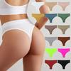 Culotte T Sans Coutures Taille Moyenne Haute Élasticité pour Femmes - Grande Taille String de Sport et Fitness