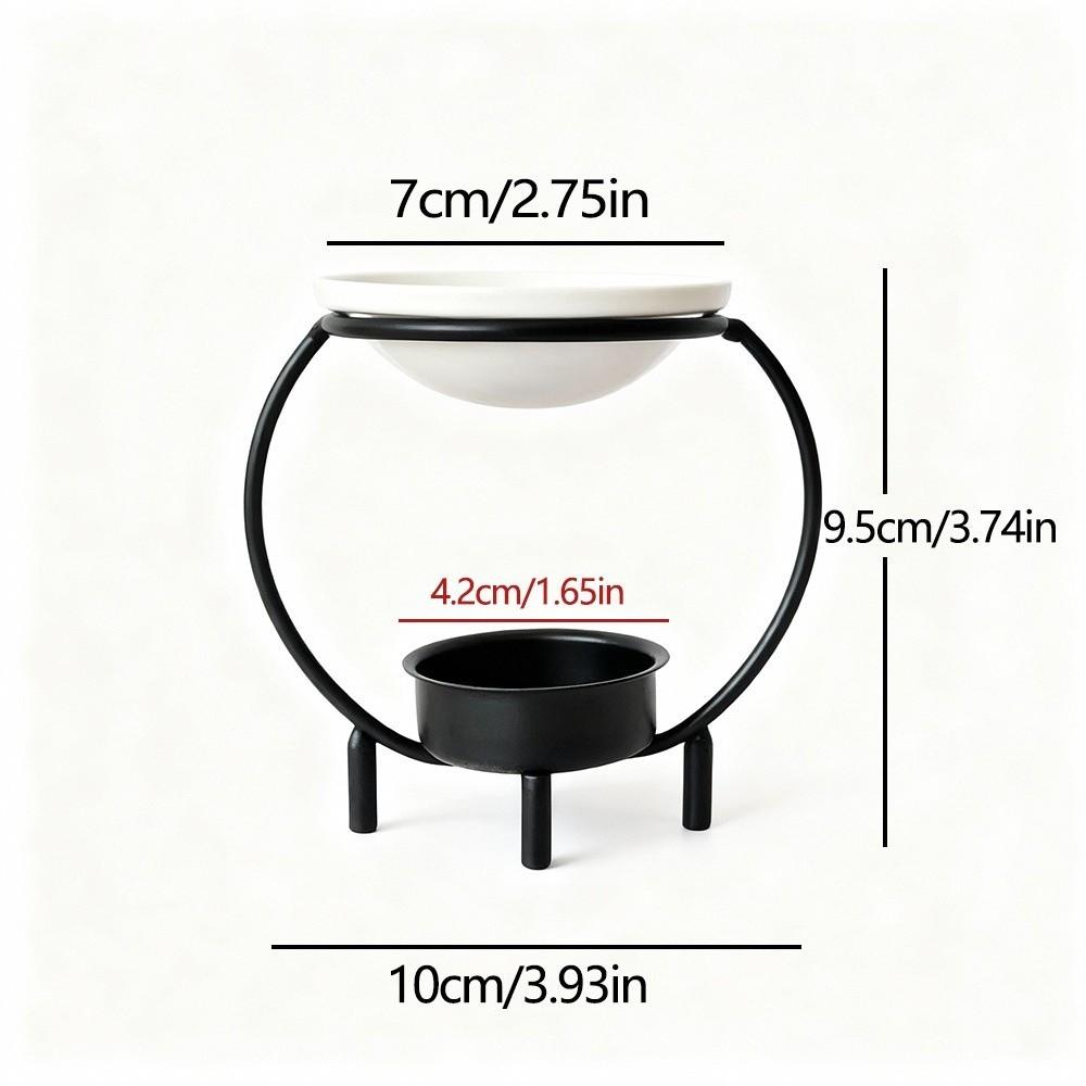 Creative Minimalist Aromatherapy Candle Holder Iron Portable Fragrance Burner Decorative Candle Heating Holder Indoor Use