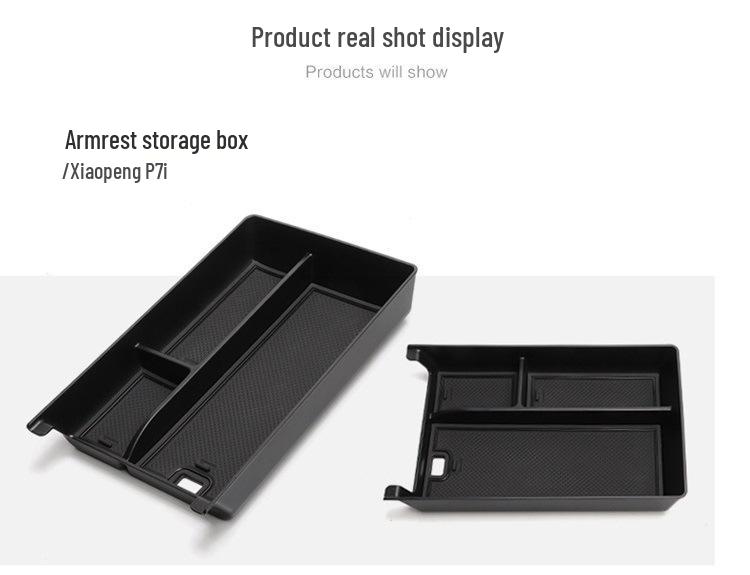 Boîte de Rangement d'Accoudoir Xpeng P7i – Organisateur de Console de Voiture & Accessoire d'Intérieur