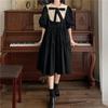 Sweet Lolita Dress Women Kawaii Elegant Vintage Dresses Spring Sweet Cute Puff Sleeve Preppy Style Sundress Fashion Robe