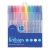 Sakura Craypas Watergedreven Balpen Set 12 Kleuren PGB12 - Levendige & Soepele Schrijfervaring