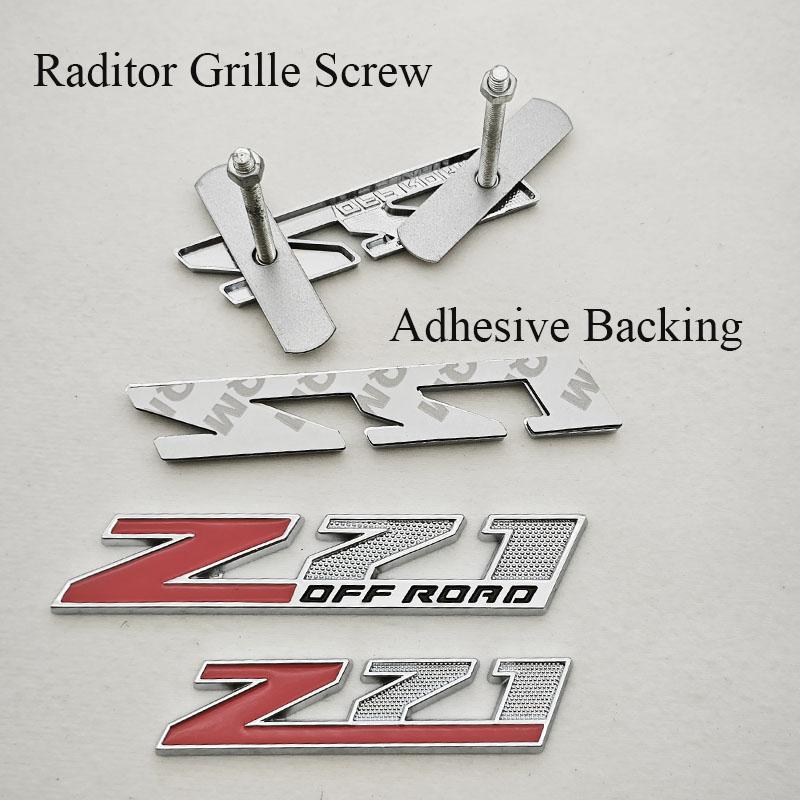 3D Metal Car Styling Logo Z71 Z71 OFF ROAD Trunk Badge Front Grille Emblem Sticker For Chevrolet Silverado Colorado Cheyenne la2