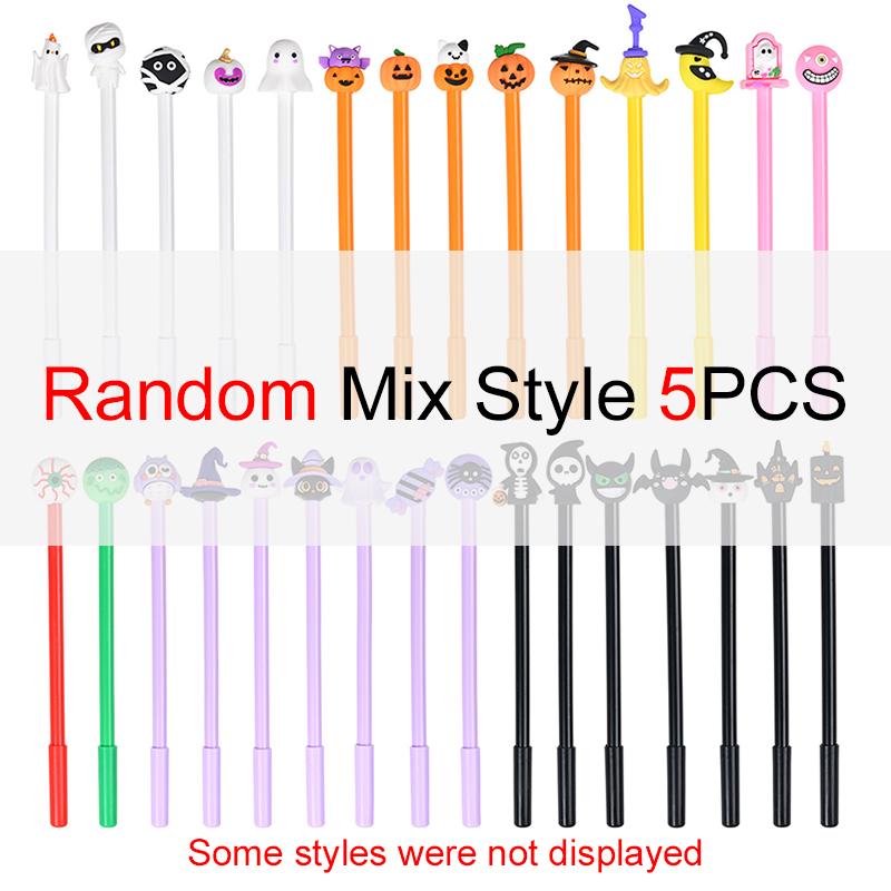 5/10 STÜCKE Halloween-Stil Gelstift Kürbis Geist Zombie Stifte Gastgeschenke für Studenten Festivalatmosphäre Niedliche Schreibwaren Schulsachen ZYF
