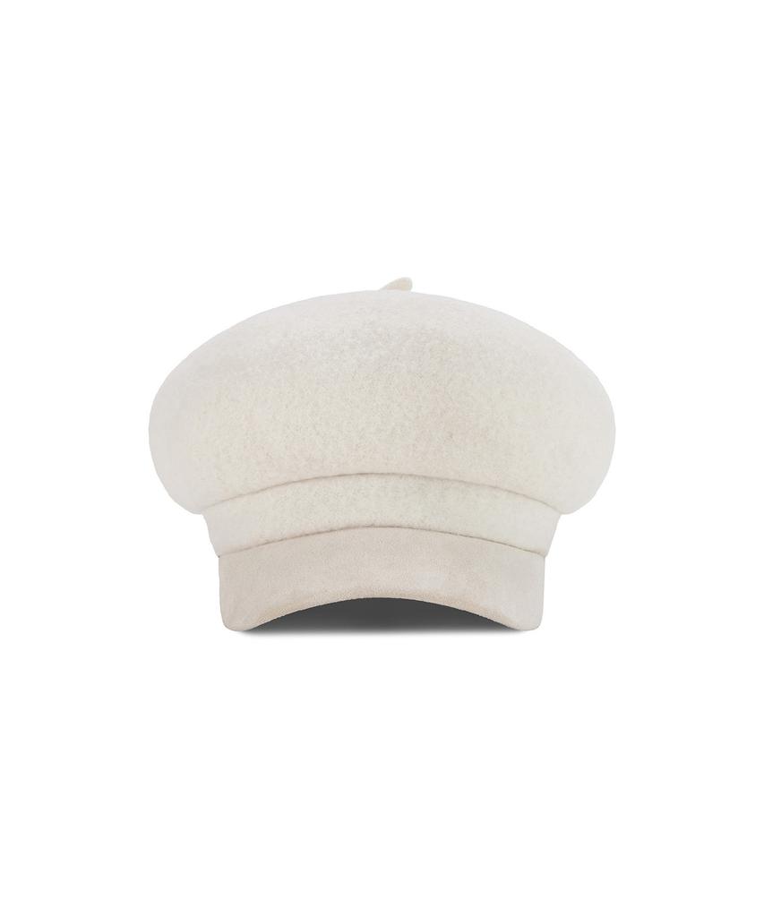 Bajal Va Studded Wool Combo Newsboy Cap Ivory