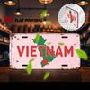 Vietnam Map Star Retro Rustic Aluminum Tin Sign Wall Art Decor for Garage Bar Man Cave D Flat Printing Metal Poster