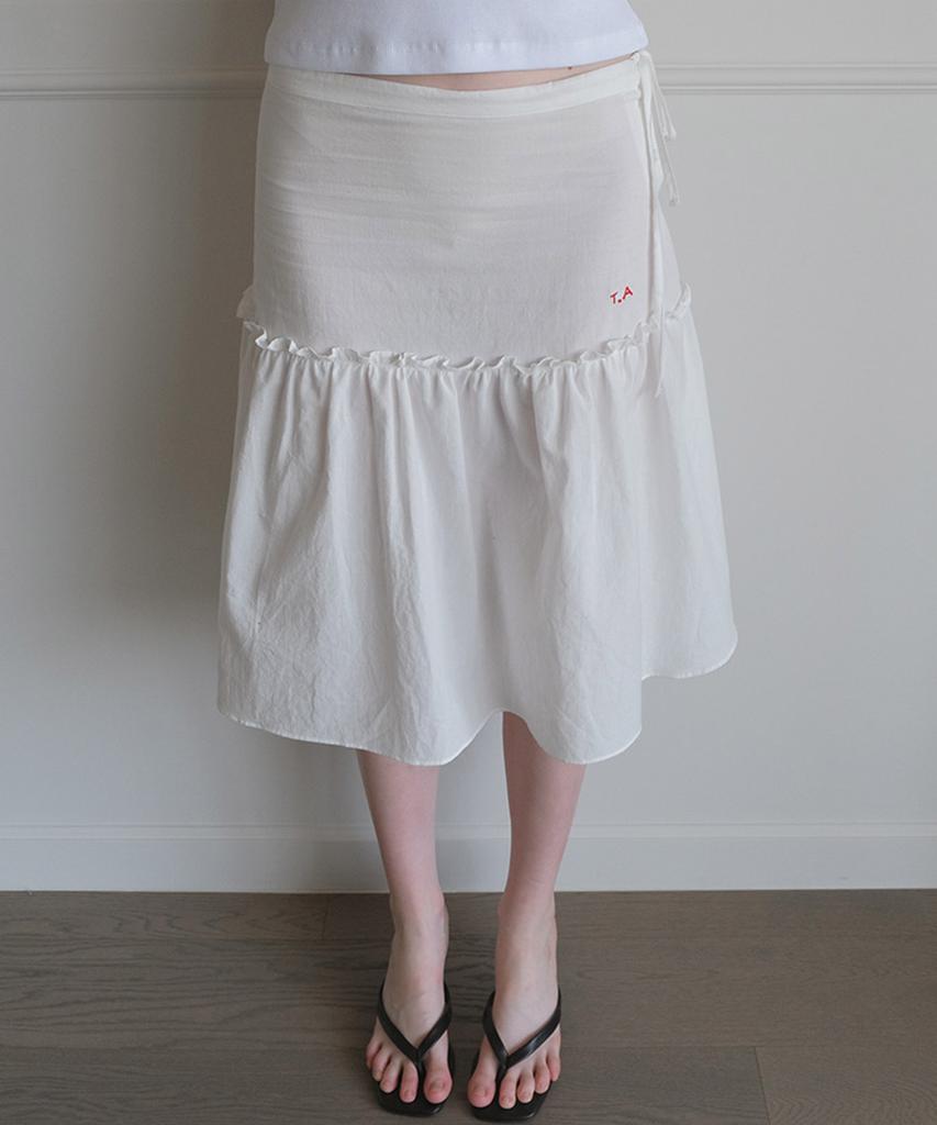 Tabert Maiden Flare Midi Skirt - White