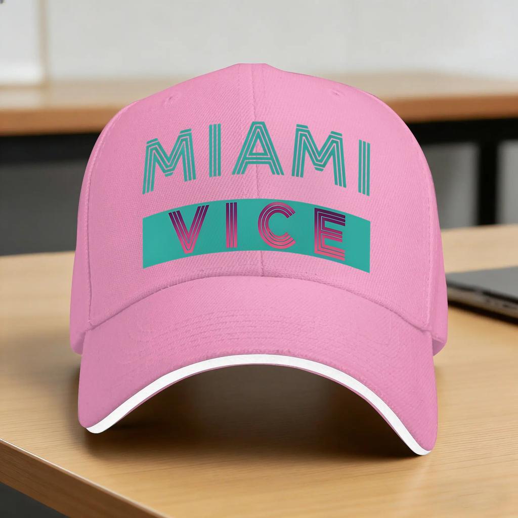 Miami Vice Logo Casual Baseball Cap  Kpop Rock Trucker Hat Summer Dropshipping Unisex Adult Vintage Baseball Caps