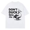 Funny Duck Meme Fashion T Shirt Women Men Crewneck High Quality Cotton Tops Y2K Comfort Classic Short Sleeve Tshrits Unisex
