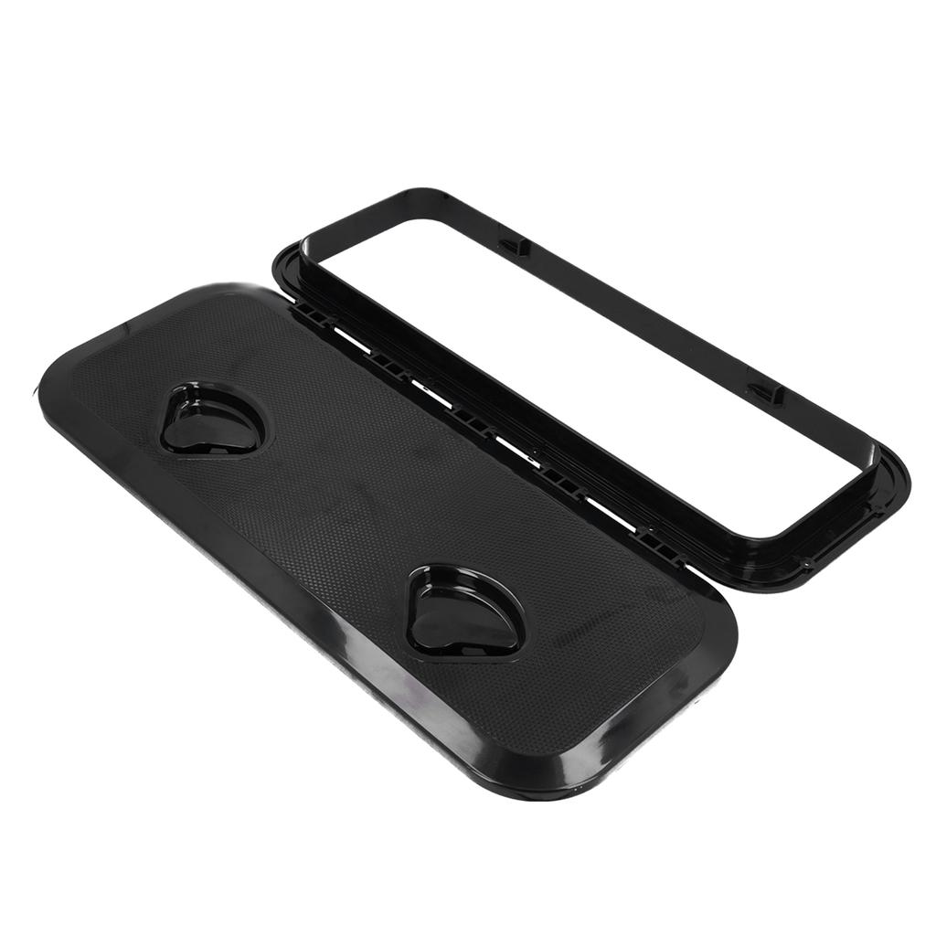 Deck Access Inspection Cover 180 degrees Hinged Lid Anti UV with Lock for Marine Boat 24 x 9.5in(White )