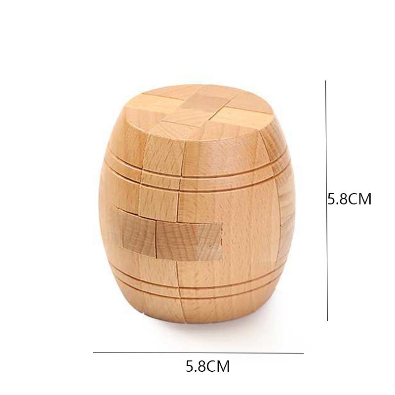 Rompecabezas Luban Lock Wooden Barrel Puzzle Iq Logic Training Brain Teaser Toys For Kids Adults Educational Gifts