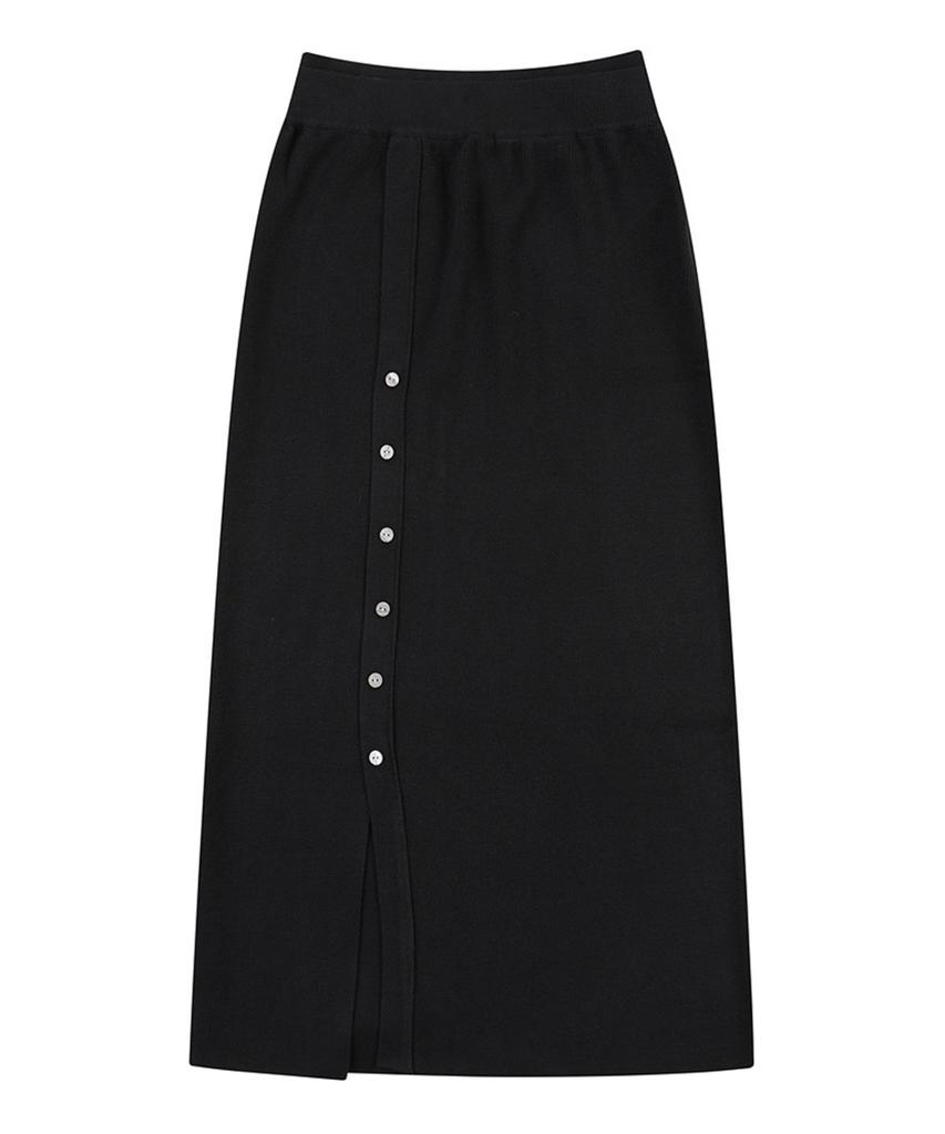 VANAKE Button-Detail Knit Skirt_Vb3Zksm301Z