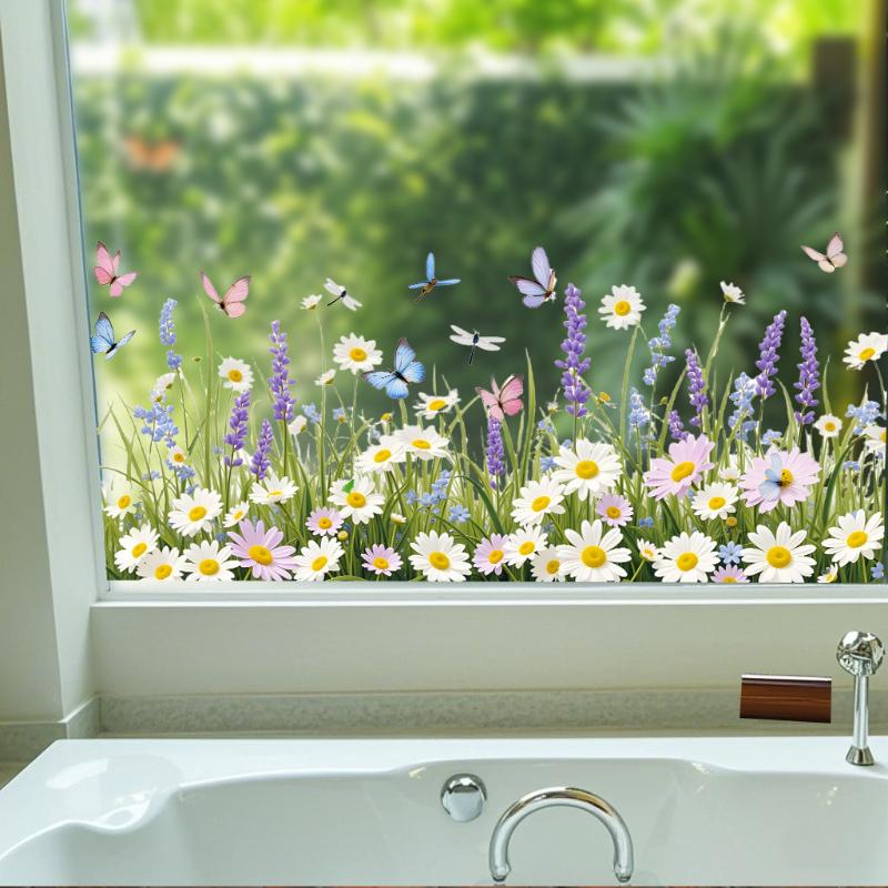 Fresh And Butterfly Wall Electrostatic Adsorption Stickers For Home Decoration Bedrooms Kitchens