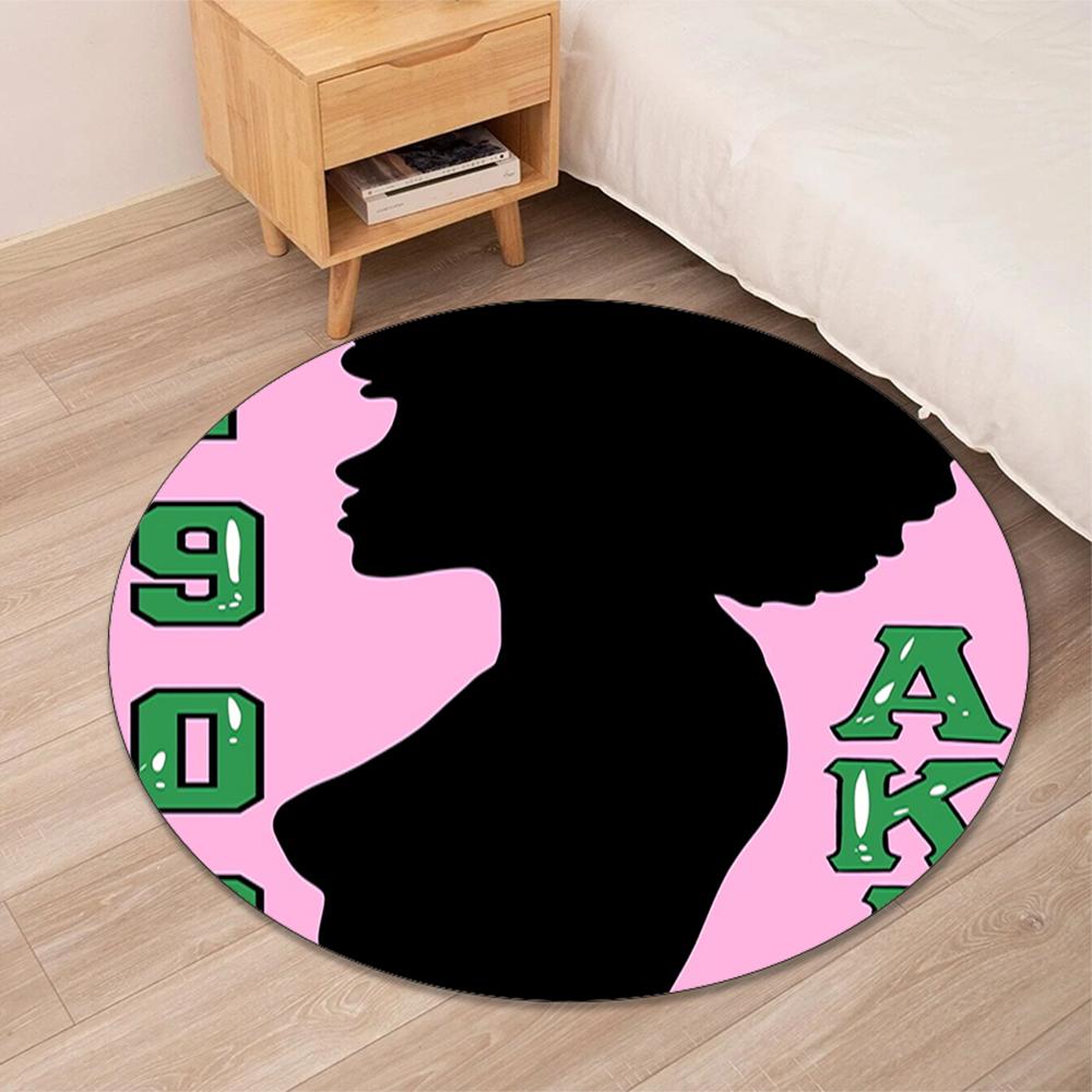 AKA Printed Round Rug Carpet Chair Rug Area Rug Entryway Doormats,for Office Chair Living Room Bedroom Kitchen Room.