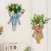 Coroană de morcovi de Paște Plantă simulată Agățat de ușă Ornament Decor pentru petrecere acasă Pandantiv