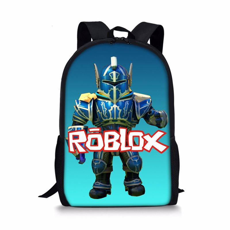 Roblox Kinder Schulrucksack Jungen Mädchen Leichter Oxford-Stoff Zweigurt-Tasche Mit Luftgepolsterten Trägern