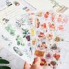 3 Pieces of Cartoon Flower and Leaf Stickers DIY Diary Stickers Scrapbook and Paper Stickers Stationery Magazine Supplies
