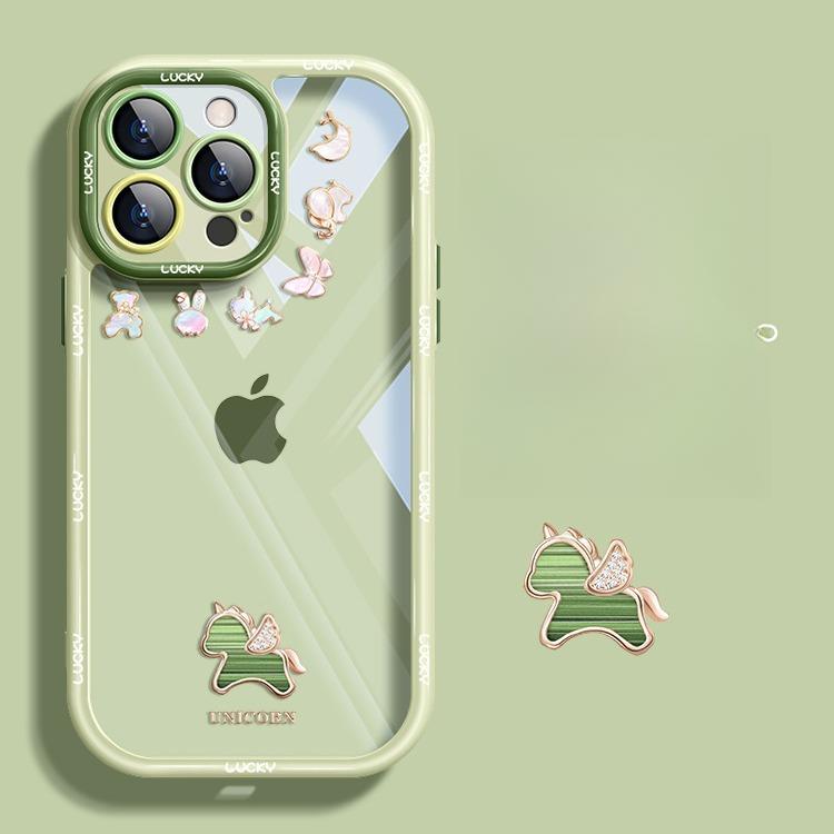 Anwendbar auf Apple 15 Handyhülle Iphone14 Einfacher Diamant Pony 13 Transparent Rundumschutz Linse 11/12 Sturzsicher X