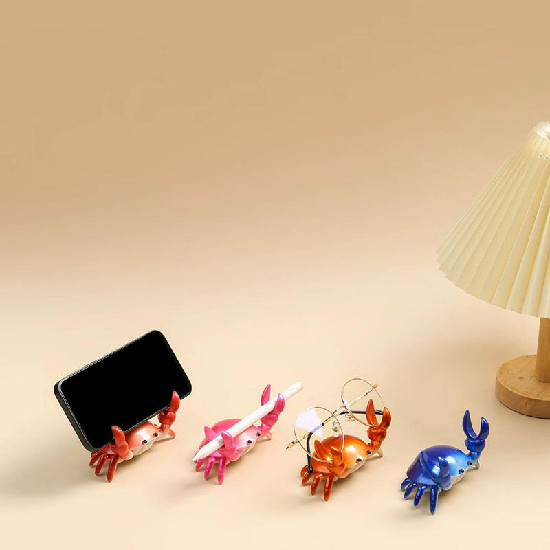 Desktop Organizer Weightlifting Crabs Pen Holder Simulation Animal Multifunctional Crab Lobster Pen Storage Holder Home Decor