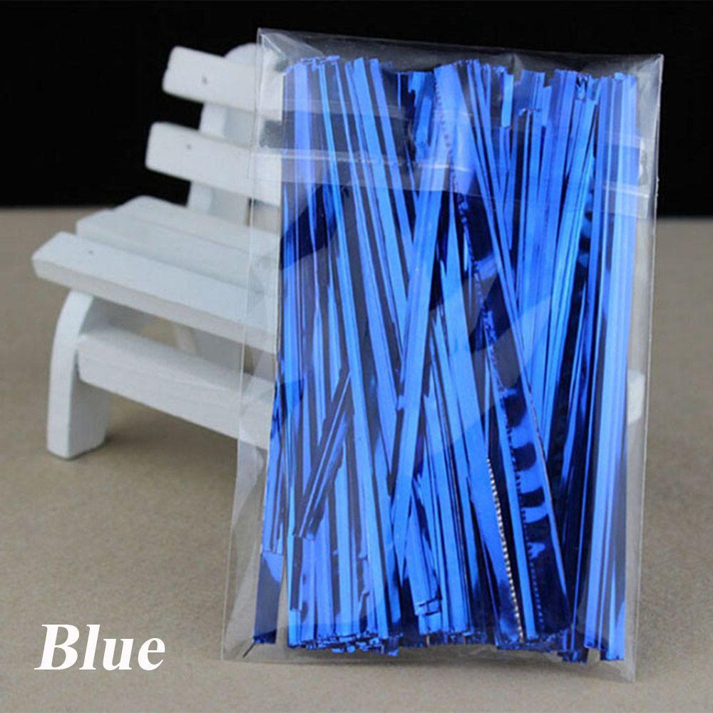800PCS New Baking Wrapping Cellophane Bag Metallic Wire Twist Ties Pack Sealing