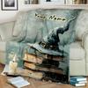 1PC Custom Name Witchcraft Knowledge Flannel Blanket Versatile,all-season Throw Suitable for the Living Room,bedroom,camping,travel,and Gift