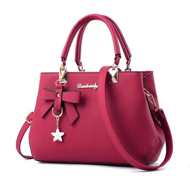 Women's Bag 2026 New Fashion Bag Korean Version Portable Shoulder Messenger Bag Bow Decorative Women's Bag