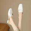 Square Head Thick Heel Versatile Slippers Women's Spring and Summer 2025 New Soft-soled Bag Head Half Slippers Women's Shallow Mouth Women's Shoes