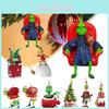 Grüner pelziger Weihnachtsbaumschmuck Acrylmaterial Cartoon-Stil Festliche Dekoration