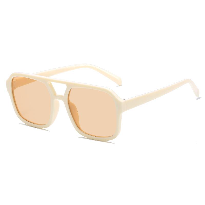 Women Vintage Square Sunglasses Large Frame Anti UV Sunshades Fashion Classic Candy Color Sun Glasses New Trend Eyewear
