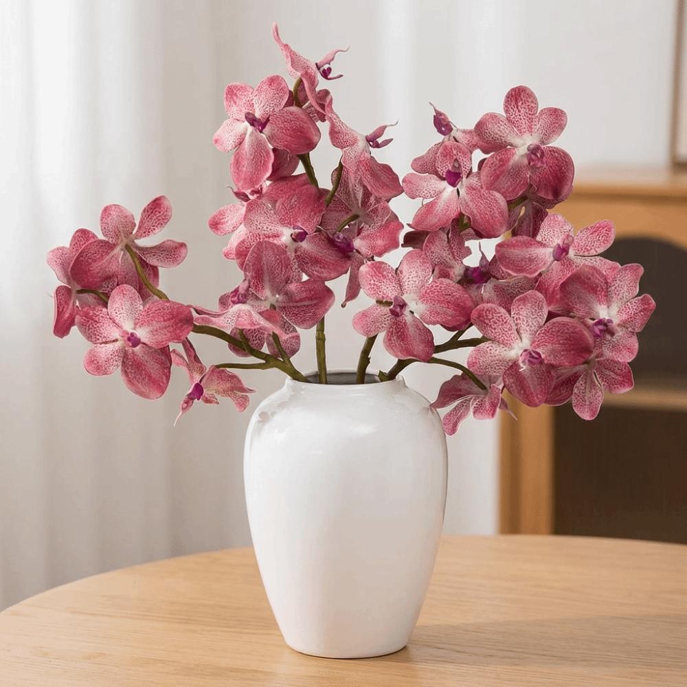 7 Heads Artificial Phalaenopsis Orchids Handmade Decorative Realistic Moth Orchids Real Touch Phalaenopsis Branch