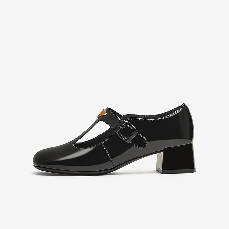 TATA Retro Mary Jane Genuine Leather Pumps