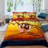 Cartoon T-Tasmanian Devil bedding set, printed single duvet cover and pillowcase three-piece set, children's and adult sizes.002