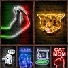 Lustige Memes Neon Poster Metall Zinn Zeichen für Club Pub Home Decor Ästhetik Wand Dekorative Plaketten Raum Dekoration Kunst gemälde