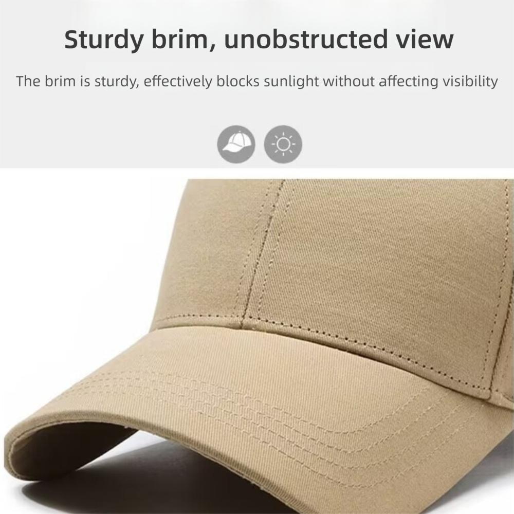 Fashion Wide Brim Baseball Hat Casual Adjustable Duck Tongue Hat Solid Color Baseball Cap Men