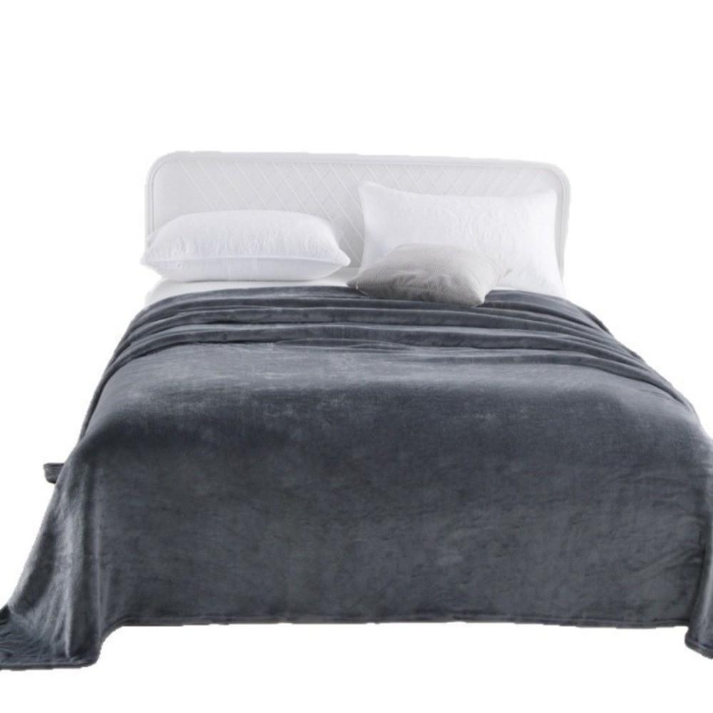 Solid Color Flannel Throw Blanket Soft Nap Shawl Blanket New Plush Blanket  For All Seasons