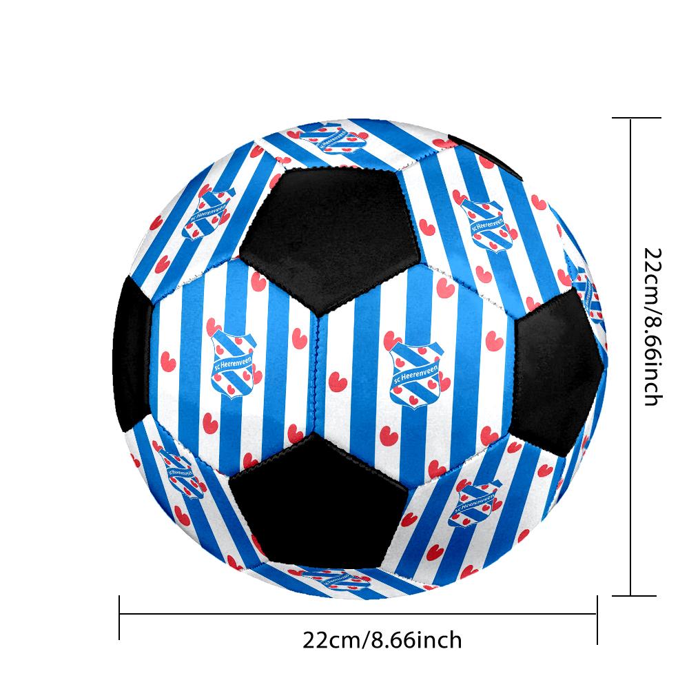 SIZE 5 SC Heerenveen Soccer Ball Colorful All Ages Machine Stitched PVC Competition Ready Durable High-Bounce